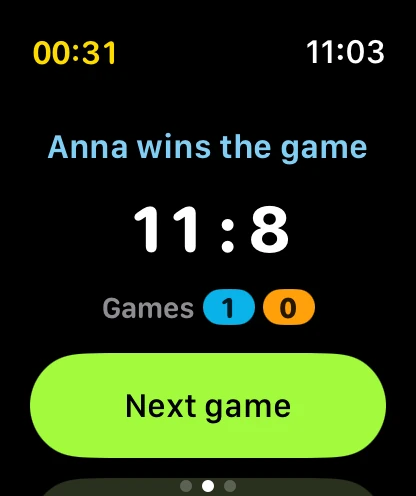 Pickleball Score on Apple Watch