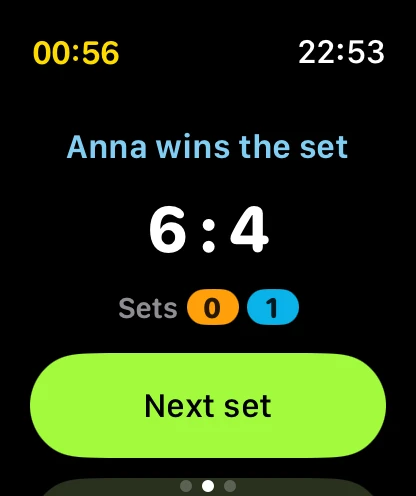 Tennis Score on Apple Watch